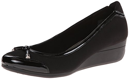 Anne Klein Sport Women's 7 Beyou Fabric Wedge Pump,Black,10 M US