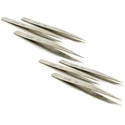 6 Antimagnetic #MM Tweezers Stainless Steel Watch Tool