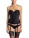 Carnival Womens Full Figure Lace Torsolette Bra, Black, 40DD