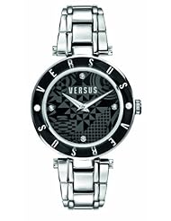 Versus by Versace Womens SP8090014 Logo Analog Display Quartz Silver Watch