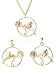 Jewelry : Beautiful Black Hills Gold Diamond-cut Hummingbird Earring and pendant Set