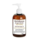 WattsBeauty ArganGoldTM 240ml - 100% Pure Raw, Cold Pressed Argan Nut Oil For Hair & Body - Morocco
