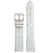 Watch Band Genuine Ostrich Leather Strap 20mm White with Quick Release Springs