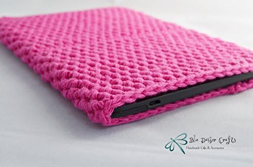 Pink Crochet eReader Case with Button
