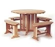 Round Picnic Table Set - Western Red Cedar