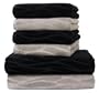 6 tlg. Handtuchset "Emotion-New" (schwarz / grau), 2 Duscht�cher 70 x 140 cm schwarz, grau, 4 Handt�cher 50 x 100 cm schwarz, grau