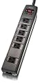 Philips SPP1137WA 6-Outlet Home Office Surge protector (Black)
