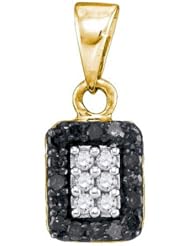 0.20CTW BLACK DIAMOND MICRO-PAVE PENDANT