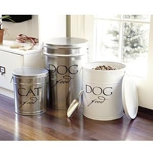 Pet Food Canisters -Galvanized Steel Finish- Ballard Designs