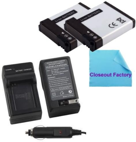 Rapid External AC/DC Battery Charger Kit and 2 Spare Replacement Li-ion Batteries for GoPro AHDBT-001 and AHDBT-002 for GoPro HD HERO and GoPrto HD HERO2