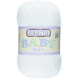 Spinrite Baby Sport Big Ball Yarn, Solids, Baby White