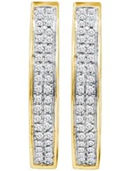 0.50CTW DIAMOND MICRO PAVE HOOPS