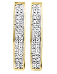0.50CTW DIAMOND MICRO PAVE HOOPS