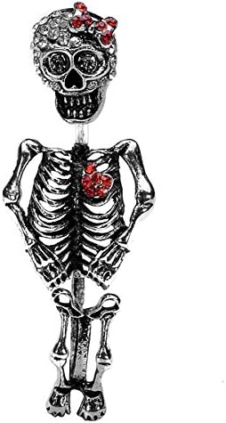 Halloween Silver Punk Rock Gothic Skeleton Skull Bone Double Triple Finger Ring Fashion