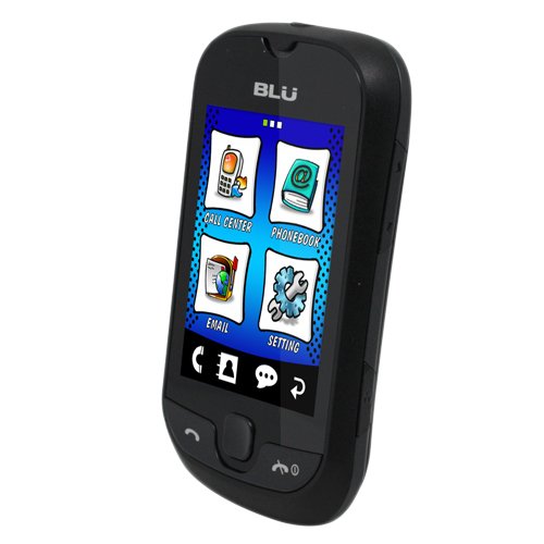 BLU S210 Deejay Touch Unlocked Dual SIM Quad-Band GSM Phone with 2.6-Inch Touchscreen, 1.3 Camera and Bluetooth - US Warranty - Black