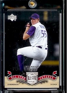 2005 Upper Deck All-Star Classics Brandon Webb Arizona Diamondbacks Baseball Card #54 - Mint Condition - In Protective Display Case!
