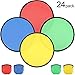 24 Pieces Foldable Flying Disc Fans Set Folding Pocket Beach Flying Disc for Fun Birthday Party Creative Gift Halloween Christmas New Year (Color 2, 24 Pieces)