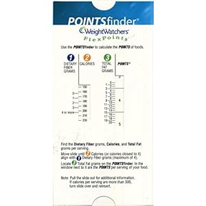 Weight Watchers POINTSfinder Flexpoints Cardboard Slide Calculator