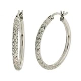 1 Inch Sterling Silver Hoop Earrings