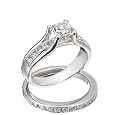2 Carats Diamond Engagement Ring 14k White Gold Princess Cut Bridal Set SALE