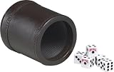 Bicycle Full Leather Casino Dice Cup and Dice