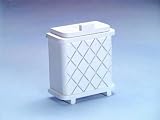 Dollhouse Miniature White Clothes Hamper