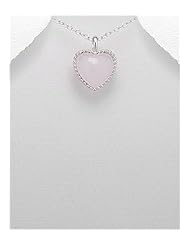 Heart Resin Pendant Necklace In 92.5 Sterling Silver