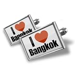 Cufflinks "I Love Bangkok" region: Thailand, Asia - Hand Made Cuff Links