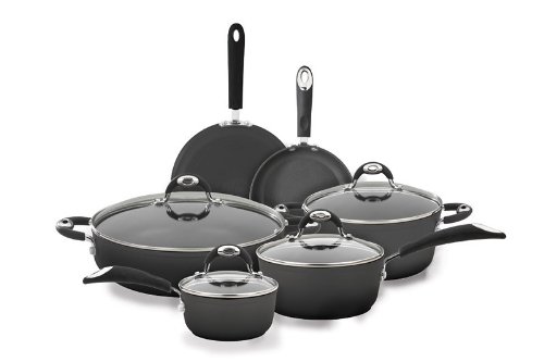Arte Collection Cookware Set - 10 piece Metal utensil safe non-stick interiors Heavyweight coined aluminum construction Oven-safe silicone handles product image