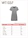 Made by Johnny MBJ WT1057 Womens V Neck Short Sleeve Pleats Tunic Top XL Navy