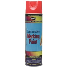 Aervoe 246 Fluorescent Red Construction Marking Paint / 20-oz Cans (17-oz net weight) / 12 Can Case