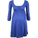 Blue Polka Dot 3/4 Sleeve Maternity Dress