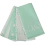 Aqua and White Placemats with Eiffel Tower and Ball Fringe, Set of 4