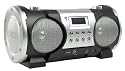 König HAV-PRCD20 Tragbares Stereo Radio (CD-/MP3-Player, 13 Watt, SD-Kartenslots, USB 2.0) schwarz/silber