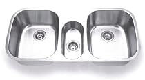 Stainless Steel Undermount Kitchen Sink - Triple Bowl