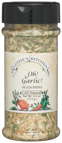 Lizzie's Kitchen Oh! So Garlic! Seasoning, 4-Ounce Plastic Jars (Pack of 4)