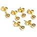 14K Gold 3mm Ball Earrings & Ear Backs 3 Pair