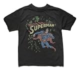 Junk Food Superman Punch In Black Wash T-Shirt For Youth * Holiday Collection *