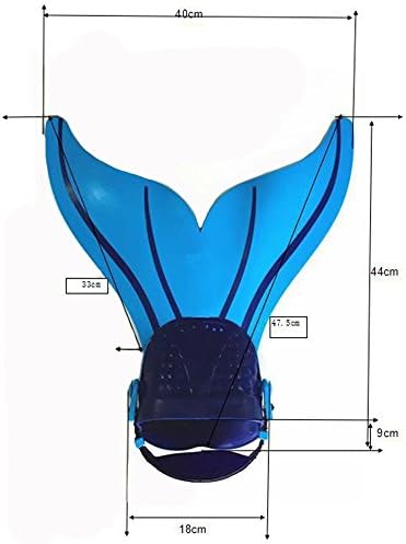 Yquelle Swimming Equipment Mermaid Swim Fins Siamese Fins for Kids (Blue)