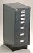 NPSG MD298DG Axcess 8 drawer under-the-desk Multi-Drawer Combo unit with drawers of varying size. DARK GRAY