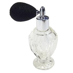 Vintage Style Refillable Empty Glass Perfume Bottle Black Bulb Spray Atomizer 1.64 Oz
