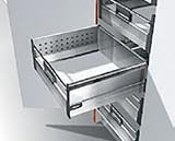 Blum Tandembox Interior Roll Out Slides D Height Double Wall 450mm (17 11/16) 100# Class Full Extention Kit Grey