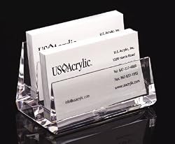 Acrylic 2-Tiered Business Card Holder