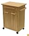 Winsome Wood Single Drawer Storage Cart, Natural