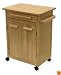 Winsome Wood Single Drawer Storage Cart, Natural
