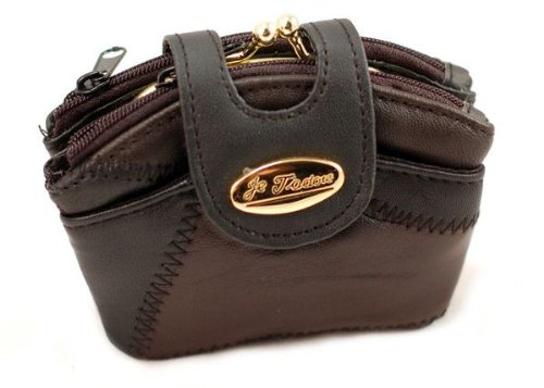 LADIES SNAP TOP LEATHER PATCHWORK PURSE
