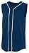 Wicking Mesh Sleeveless Button Front Jersey With Braid Trim