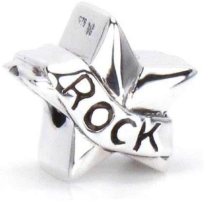 Moress ROCK STAR Solid 925 Sterling Silver European Charm Bead - Compatible Brand Bracelets : Authentic Pandora, Chamilia, Moress, Troll, Ohm, Zable, Biagi, Kay's Charmed Memories, Kohl's, Persona & more!
