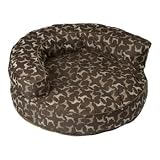 Crypton Dog Bed - Round Bolster Bed (Rotator Hot Chocolate/Small)