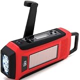 Epica Emergency Solar Hand Crank AM/FM/NOAA Digital Radio, Flashlight, Cell Phone Charger with NOAA Certified Weather Alert & Cables